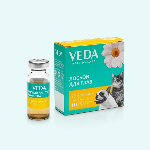Лосьон для лечения глаз у животных Veda Ромашка / 3006395