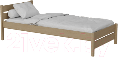 Односпальная кровать детская Kinderwood Лотос-2 160x80 (без ящиков, бесцветный)