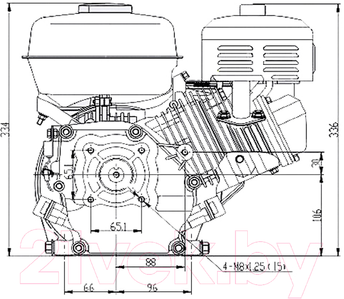Двигатель бензиновый StaRK GX260S 8.5лс