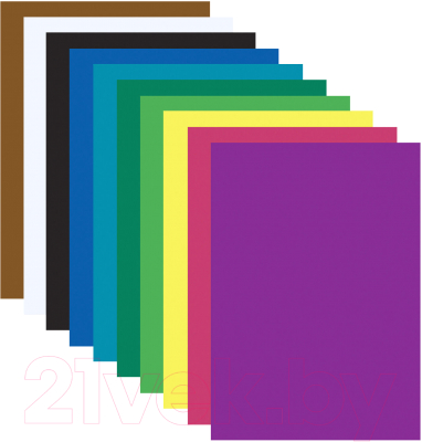 Набор цветного картона Юнландия Мелованный Extra / 113549 (16л)