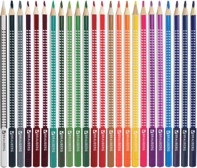 Набор цветных карандашей Brauberg Бабочки / 181367 (24цв)