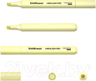 Изображение товара Текстовыделитель Erich Krause Visioline V-17 Pastel / 56019 (желтый)