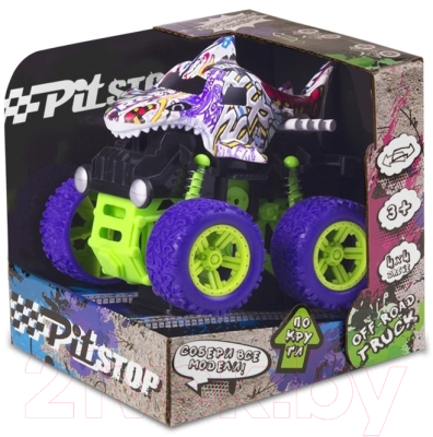 Автомобиль игрушечный Pit Stop Трак Граффити Акула / PS-2021-1A-4
