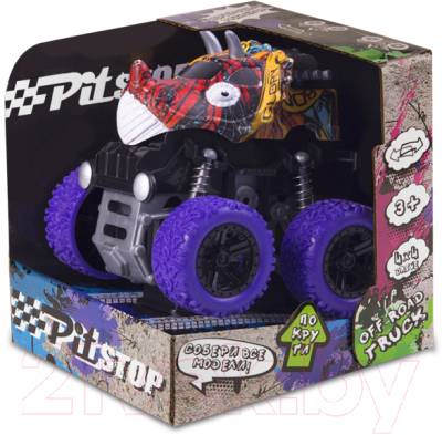 Автомобиль игрушечный Pit Stop Трак Граффити Дино / PS-2021-3A-4