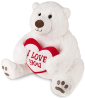 Мягкая игрушка Maxitoys Белый Медведь с сердцем / MT-SUT072006-30 - 