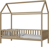 Стилизованная кровать детская Kinderwood Лотос-7 160x80 (без ящиков, бесцветный) - 