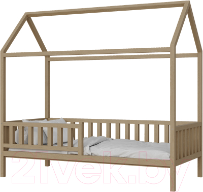 Стилизованная кровать детская Kinderwood Лотос-7 160x80 (без ящиков, бесцветный)
