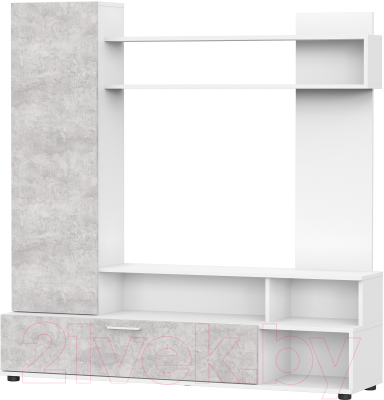 Стенка NN мебель МГС 9 (белый/цемент светлый)