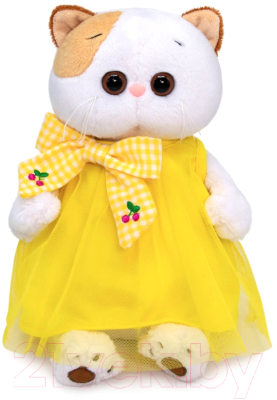 Мягкая игрушка Budi Basa Кошечка Ли-Ли в желтом платье с бантом / LK24-099