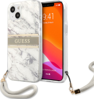 

Чехол-накладка Guess, Marble Design and Stripe для iPhone 13 mini / GUHCP13SKMABGR
