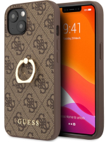 

Чехол-накладка Guess, PU Leather 4G with Ring Stand для iPhone 13 mini/GUHCP13S4GMRBR