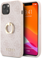

Чехол-накладка Guess, PU Leather 4G with Ring Stand для iPhone 13 mini/GUHCP13S4GMRPI