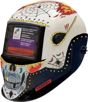Сварочная маска AURORA A777c SKELETON FIRE / 30690 (хамелеон) - 