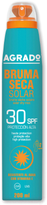 Спрей солнцезащитный Agrado Solar Dry Mist SPF 30 (200мл)