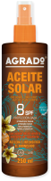 Масло для загара Agrado Солнцезащитное Sun Oil SPF8 (250мл) - 