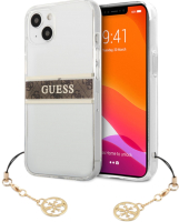 

Чехол-накладка Guess, Transparent 4G Stripe для iPhone 13 mini / GUHCP13SKB4GBR