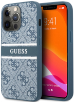 

Чехол-накладка Guess, PU Leather With Printed Stripe для iPhone 13 Pro / GUHCP13L4GDBL