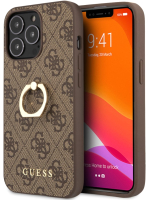 

Чехол-накладка Guess, PU Leather 4G With Ring Stand для iPhone 13 Pro / GUHCP13L4GMRBR