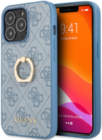 

Чехол-накладка Guess, PU Leather 4G With Ring Stand для iPhone 13 Pro / GUHCP13L4GMRBL