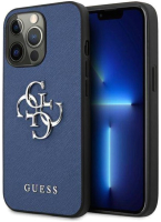 

Чехол-накладка Guess, PU Saffiano With Big Silver Logo д/iPhone 13Pro/GUHCP13LSA4GSBL