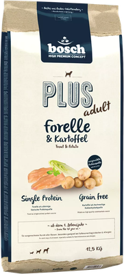 Сухой корм для собак Bosch Petfood Plus Forelle & Kartoffel / 53590125 (12.5кг) -