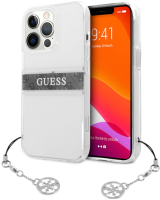 

Чехол-накладка Guess, Transparent 4G Stripe для iPhone 13 Pro / GUHCP13LKB4GGR