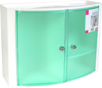Шкаф для ванной Primanova M-08424 (прозрачно-зеленый) - 