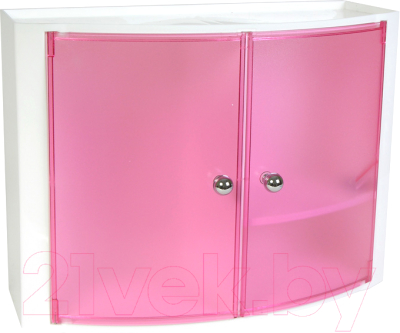 Шкаф для ванной Primanova M-08422 (прозрачно-розовый)