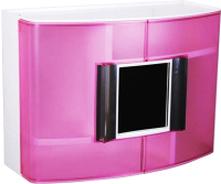 Шкаф для ванной Primanova M-09322 (прозрачный/розовый) - 