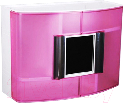 Шкаф для ванной Primanova M-09322 (прозрачный/розовый)