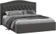Двуспальная кровать ТриЯ Адель универсальный тип 1 с ПМ 160x200 (велюр графит) - 