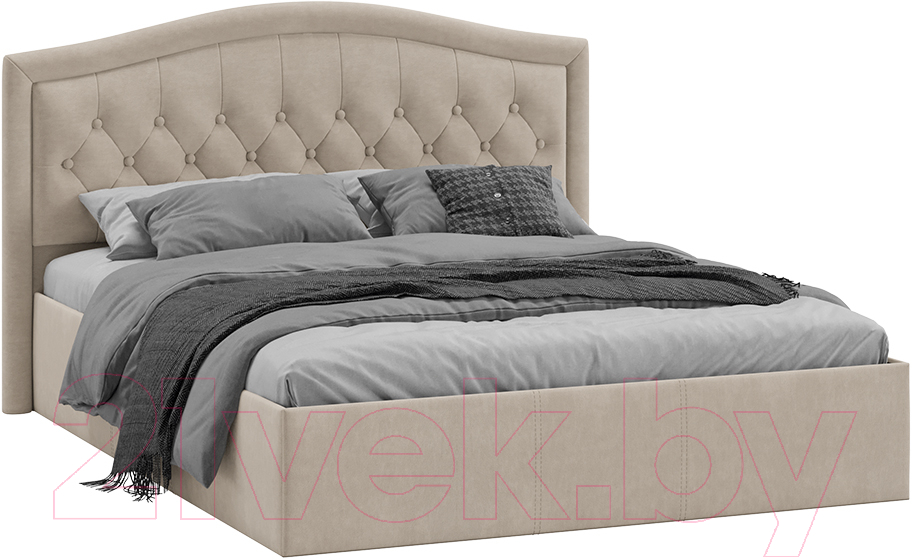 Двуспальная кровать ТриЯ Адель универсальный тип 1 с ПМ 160x200