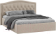 Двуспальная кровать ТриЯ Адель универсальный тип 1 с ПМ 160x200 (велюр мокко светлый) - 