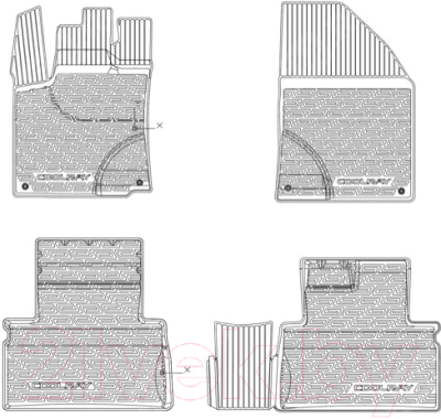 Комплект ковриков для авто Geely GAPP003SX11