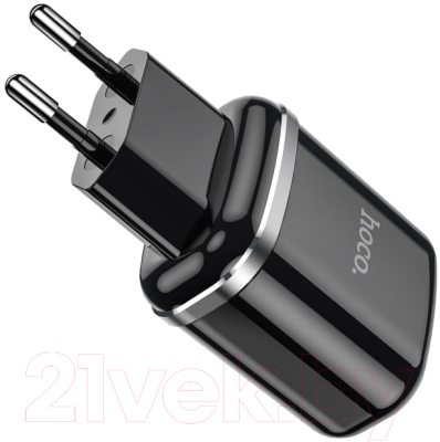 Зарядное устройство сетевое Hoco N4 + кабель Micro (черный)