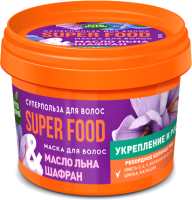 

Маска для волос, Superfood Масло льна & шафран Укрепление и рост