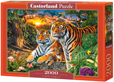Пазл Castorland Семья тигров / C-200825 (2000эл)