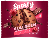 

Протеиновое печенье Sporty, Collagen Шоколад-Вишня