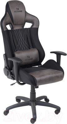 Кресло геймерское AksHome Royal (велюр/замша, коричневый/черный)