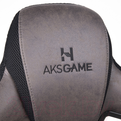 Кресло геймерское AksHome Royal (велюр/замша, коричневый/черный)