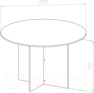 Стол для переговоров МДК СП-К круглый 1200x1200x750 (белый)