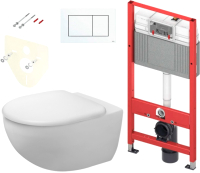 

Унитаз подвесной с инсталляцией Duravit, Architec 45720900A1 + 9400413