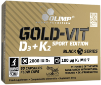Витаминно-минеральный комплекс Olimp Sport Nutrition Nutrition Gold-vit D3+K2 2000 IU Sport Edition / I00005189 (60 капсул) - 