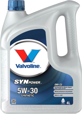 Моторное масло Valvoline SynPower ENV C2 5W30 / 872521 (4л)