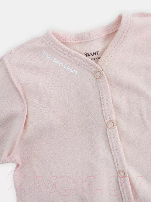 Комбинезон для малышей Rant Hugs And Kisses / 1672/3-62 (Soft Pink, р.62) — фото 2