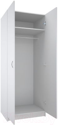 Шкаф МДК ШК1 для одежды 2-х дверный 780x596x2000 (белый)