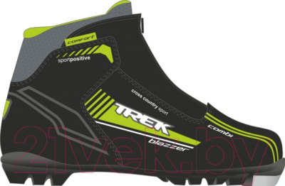 Ботинки для беговых лыж TREK Blazzer Control NNN (черный/салатовый, р-р 40)