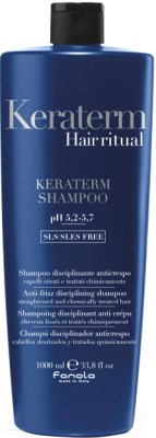 Шампунь для волос Fanola Keraterm Hair Ritual д/выпрямленных и химически поврежден. волос (1л)
