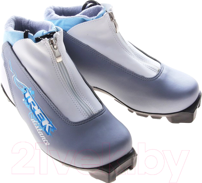 Ботинки для беговых лыж TREK Distance Women Comfort SNS (серый металлик/голубой, р-р 37)