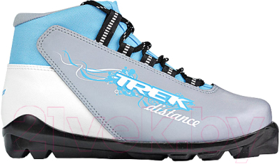 Ботинки для беговых лыж TREK Distance Women SNS (серый металлик/голубой, р-р 40)